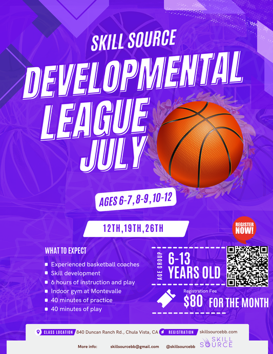 Skill Source Sunday Developmental Basketball League (Ages 10-13) [July] 12:00pm