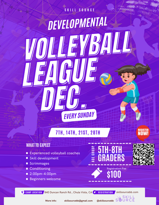 Developmental Volleyball League December (5th-8th Grade)