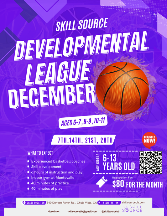 Skill Source Sunday Developmental Basketball League (Ages 10-13) [December] 12:00pm