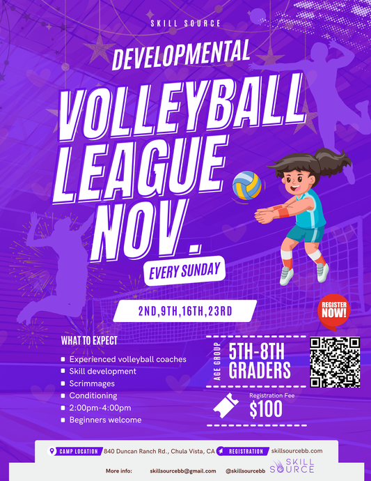 Developmental Volleyball League November (5th-8th Grade)