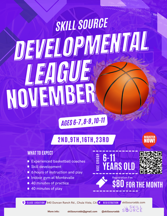 Skill Source Sunday Developmental Basketball League (Ages 10-11) [November] 12:00pm