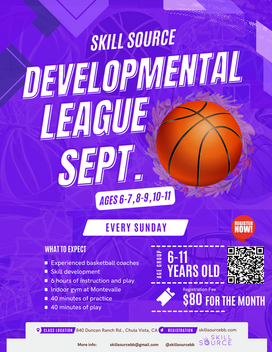 Skill Source Sunday Developmental Basketball League (Ages 6-7) [September] 9am