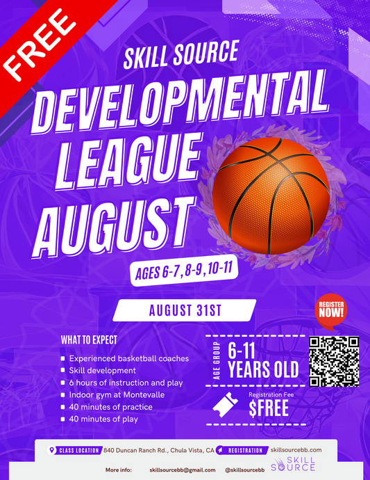 *FREE DAY* Skill Source Developmental Basketball League (Ages 6-7) [August 31st] 9am