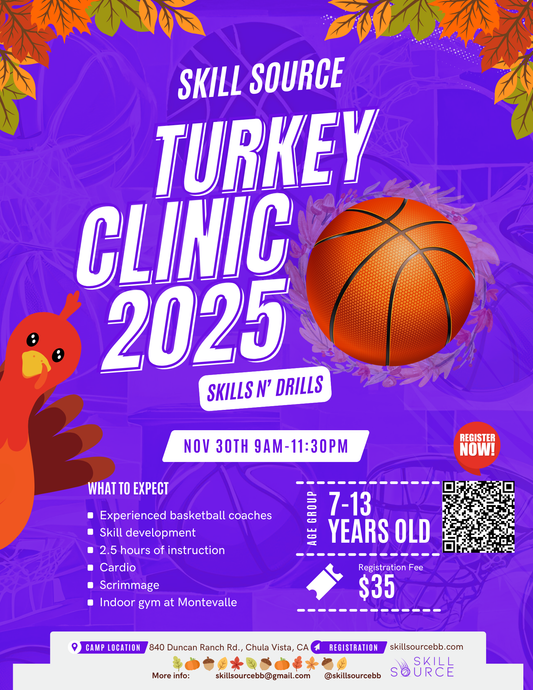 Skill Source Turkey Skills Clinic 11/30 7yrs-13yrs (2.5 hours of Instruction)