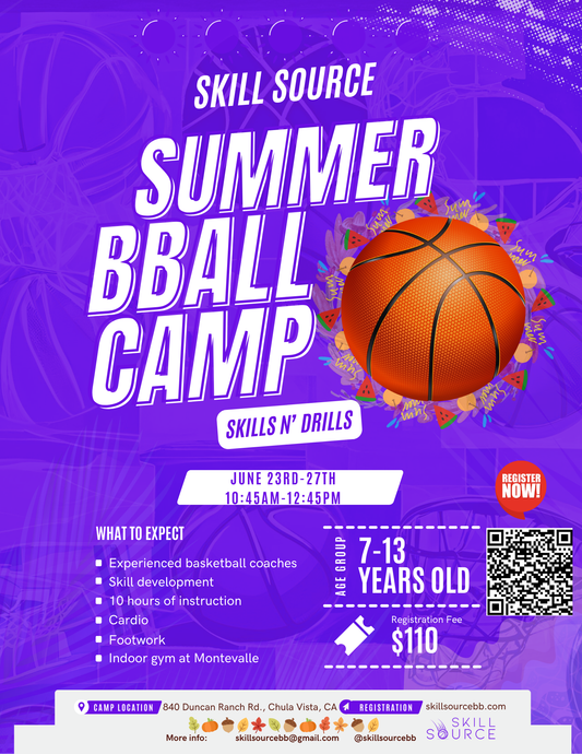 Summer Skills Basketball Camp (06/23-06/27) (10 hours of instruction)