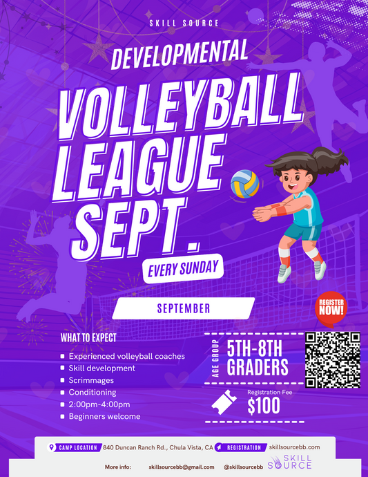 Developmental Volleyball League September (5th-8th Grade)